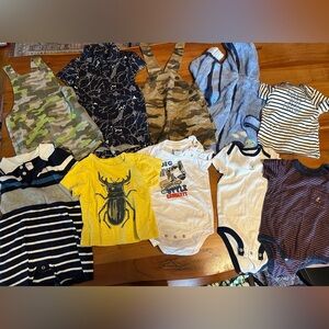 3-6 month summer boy clothes. Brands: gap, polo, kic kee, etc.